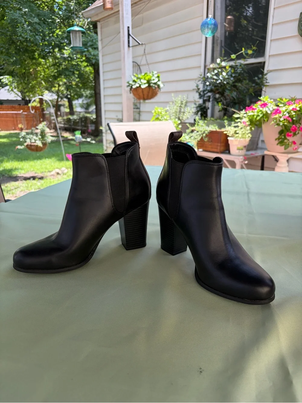 Michael Kors Women's Black Chelsea Block Heel Ankle Boots